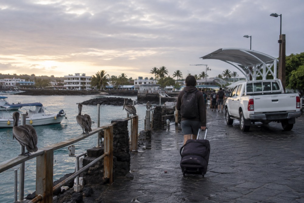 First grey light over Puerto Ayora, Galapagos Islands, Ecuador